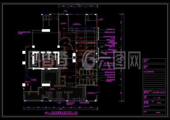 一层女宾桑拿区天花灯位图